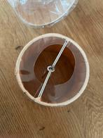 Stoffen Lampenkap Goud/beige Set van 3, Huis en Inrichting, Lampen | Lampenkappen, ., Beige, Rond, Nieuw