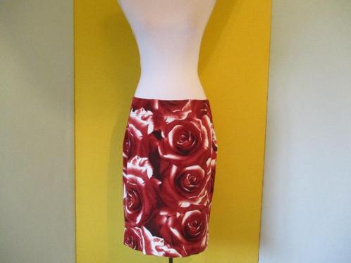 Emma rok maat 40 model Adry (100% katoen), Kleding | Dames, Rokken, Zo goed als nieuw, Maat 38/40 (M), Rood, Onder de knie, Ophalen of Verzenden