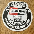 Sticker motocross,Champion bougie,1983, Grand Prix van NL, Ophalen of Verzenden, Zo goed als nieuw, Sport