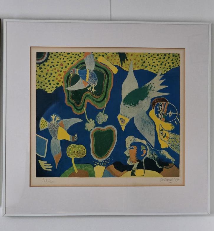 Corneille - Vrouwen met Vogels - Gesigneerd - 1987, Antiek en Kunst, Kunst | Litho's en Zeefdrukken, Ophalen of Verzenden