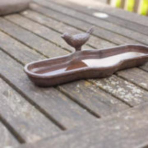 Vogel bad gietijzer met vogeltje, Tuin en Terras, Vogelhuisjes en Vogelbaden, Nieuw, Ophalen of Verzenden