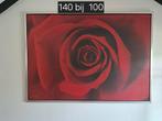 Te koop grote rozen schilderij 140 bij 100, 125 cm of meer, Ophalen of Verzenden, Zo goed als nieuw, Schilderij