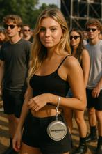 Dsquared2 zilver mini portemonnee wristlet / AirPods clutch, Ophalen of Verzenden, Nieuw, Overige kleuren, Leer