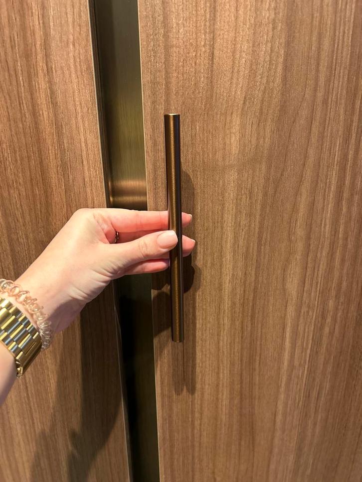 Bronzen Handgreep 128mm - Incl. Schroeven, Doe-het-zelf en Verbouw, Hang- en Sluitwerk, Nieuw, Klink of Kruk, Koper of Messing