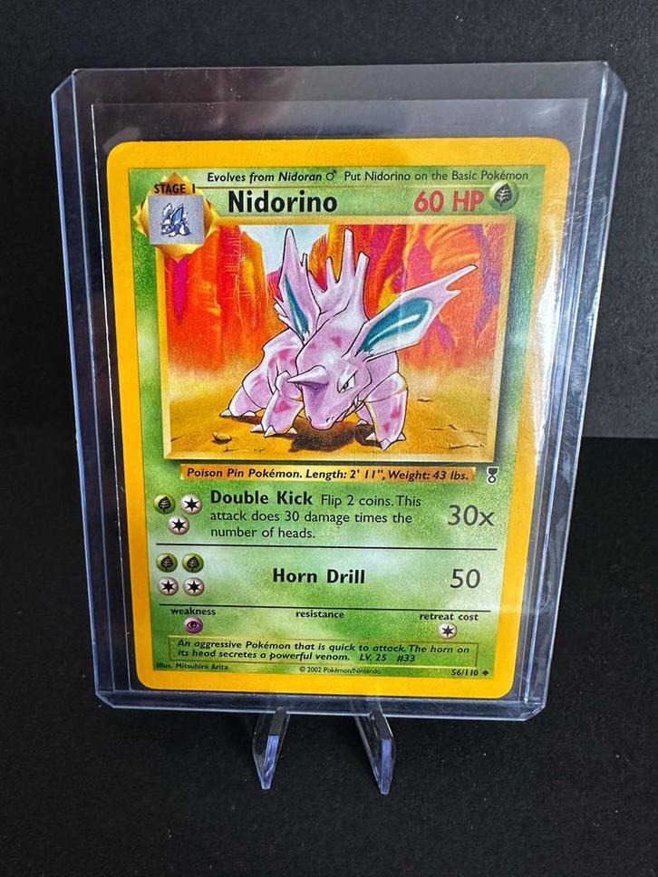 Nidorino 56 Legendary Vintage Pokémon Kaart, Hobby en Vrije tijd, Verzamelkaartspellen | Pokémon, Gebruikt, Losse kaart, Ophalen of Verzenden