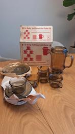 Nieuw! Arcoroc fume gerookt 13delig koffieservies met kan, Ophalen of Verzenden