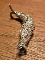 Zilveren gearticuleerde vis. Vintage zeer bijzonder, Ophalen of Verzenden, Zilver, Hanger