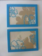 2 decoratieve schilderijtjes 24x 34 cm, Minder dan 50 cm, Oorspronkelijke maker, Ophalen of Verzenden, Zo goed als nieuw