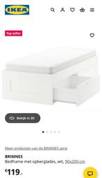 Brimnes bedframe, Ophalen, Overige materialen, 90 cm, Eenpersoons