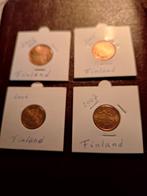 4 munten uit Finland 2002 t/m 2007 alles unc, Ophalen of Verzenden, Finland