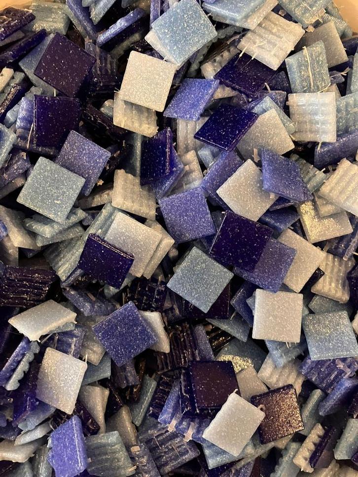 Mozaiek steentjes mix blauw, Hobby en Vrije tijd, Knutselen, Zo goed als nieuw, Materiaal, Ophalen of Verzenden