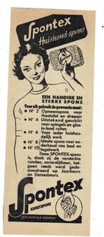 2 SPONTEX TOILET SPONS - HUISHOUD SPONS Advertenties 1949, Verzenden, Zo goed als nieuw, Overige typen