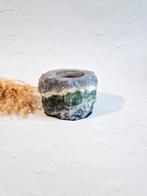Fluoriet waxinelichthouder waxine groen paars steen, Minder dan 25 cm, Overige materialen, Ophalen of Verzenden, Zo goed als nieuw