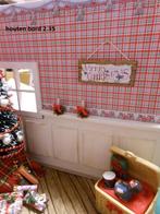 poppenhuis Brocante bord “Merry Christmas”, Ophalen of Verzenden, Nieuw, Poppenhuis