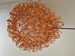 Hanglamp rosé kleur met aluminium krullen (1), Ophalen, Minder dan 50 cm