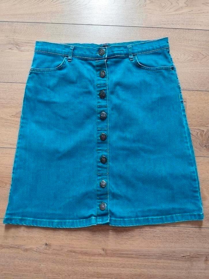 King Louie spijkerrok S, Kleding | Dames, Rokken, Zo goed als nieuw, Maat 36 (S), Blauw, Knielengte, Ophalen of Verzenden