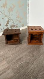 Houten Voetenstoof Set - Antiek Woonaccessoires, Antiek en Kunst, Ophalen of Verzenden