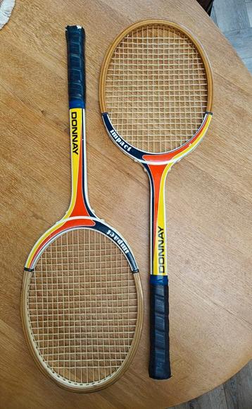 Vintage retro tennisrackets, set van 2 beschikbaar voor biedingen