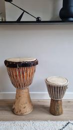 Djembés - Set van 2 in goede staat, Ophalen of Verzenden
