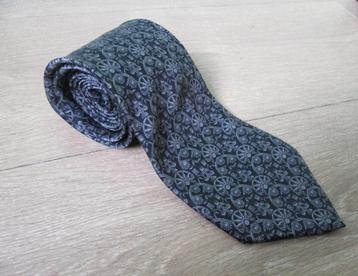 Vintage stropdas Yves Saint Laurent Zwart met Palmet Motief beschikbaar voor biedingen