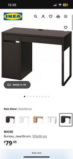 Zwartbruin Micke bureau van Ikea, Ophalen, Gebruikt, Bureau