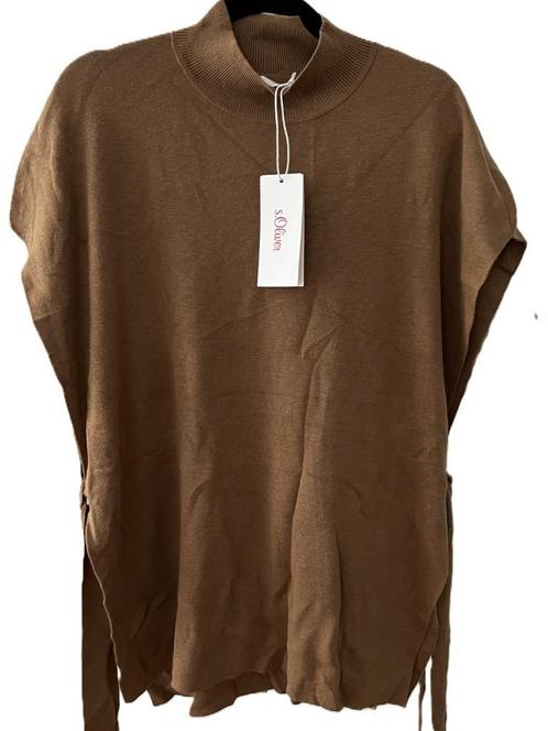 Nieuw s.Oliver top spencer poncho trui sls 42/44 camel, Kleding | Dames, Truien en Vesten, Nieuw, Maat 42/44 (L), Beige, Ophalen of Verzenden