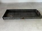 Zink dienblad, Ophalen of Verzenden, Gebruikt, Rechthoekig, Metaal