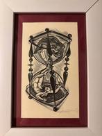 Houtgravure van Gerard Gaudaen  -  Zandloper, Antiek en Kunst, Ophalen of Verzenden