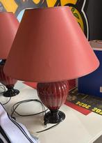 Schemerlampen bordeau rood / zwart, Huis en Inrichting, Ophalen, Zo goed als nieuw, Overige materialen, Minder dan 50 cm