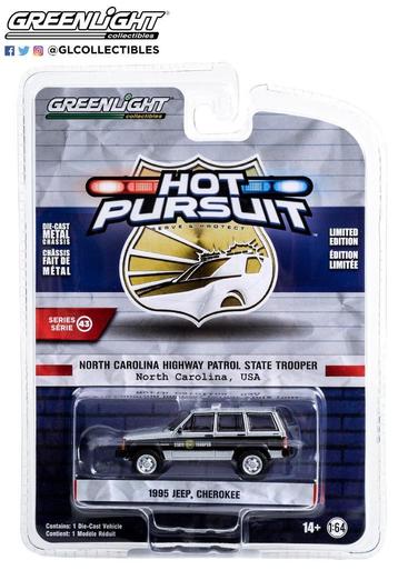 1995 Jeep Cherokee van Greenlight 1/64 Highway Patrol police beschikbaar voor biedingen