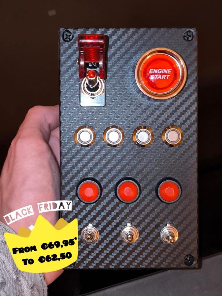 SimCrafted Buttonbox + Tafelklem, Computers en Software, Joysticks, Nieuw, Ophalen of Verzenden