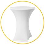 Witte stretchrok statafel || te huur/huren?, Ophalen, Zo goed als nieuw