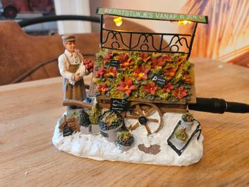 Typisch Hollands Kerstdorp bloemenkar bloemen kar  beschikbaar voor biedingen