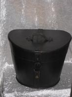 Houten Hoedendoos - Leer Bekleed Vintage, Antiek en Kunst, Ophalen