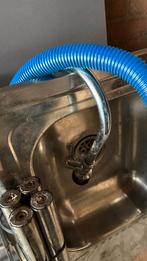 Rvs wasbaktafel met kraan en afvoer, Ophalen, Zo goed als nieuw, Campingstoel