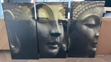 Drieluik bouddha canvas beschikbaar voor biedingen