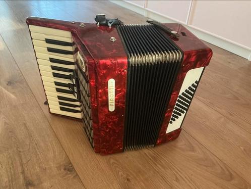 Accordeon Firotti 48 knop bassen met draag rugzak, Muziek en Instrumenten, Accordeons, Zo goed als nieuw, Toetsaccordeon, 48-bas