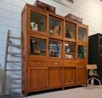 Vintage/Industriële Balinese winkelkast,houten buffetkast, 200 cm of meer, Ophalen of Verzenden, 200 cm of meer, 25 tot 50 cm