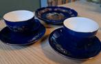 Vintage Blauw Servies - Kopjes, Schotels & Schaal, Gebruikt, Ophalen of Verzenden, Overige stijlen, Kop(pen) en/of Schotel(s)