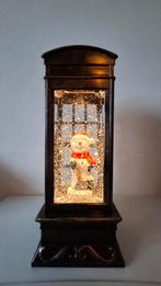 Kerst Sneeuwbol Lantaarn Telefooncel, Ophalen, Bruin, Zo goed als nieuw, Metaal