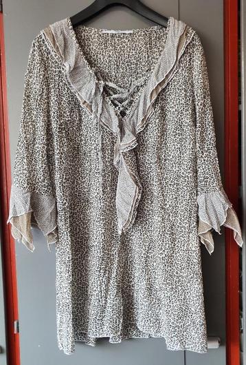Dierenprint Tuniek/Blouse Maat L van Bottega Bruin & Beige beschikbaar voor biedingen
