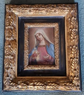 Antiek schilderij Maria beschikbaar voor biedingen