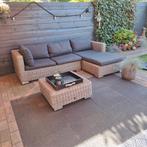 Intratuin behandeld beige rieten loungeset met kussens, Ophalen, Bank