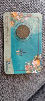1 Cent 1920 Wilhelmina in coincard, Ophalen of Verzenden