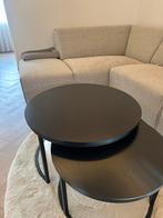Mooie zwarte salontafel set rond., Ophalen, Minder dan 45 cm, Rond, Nieuw