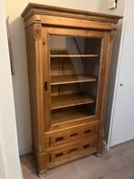 Vitrine Servieskast Grenen met lades, Ophalen