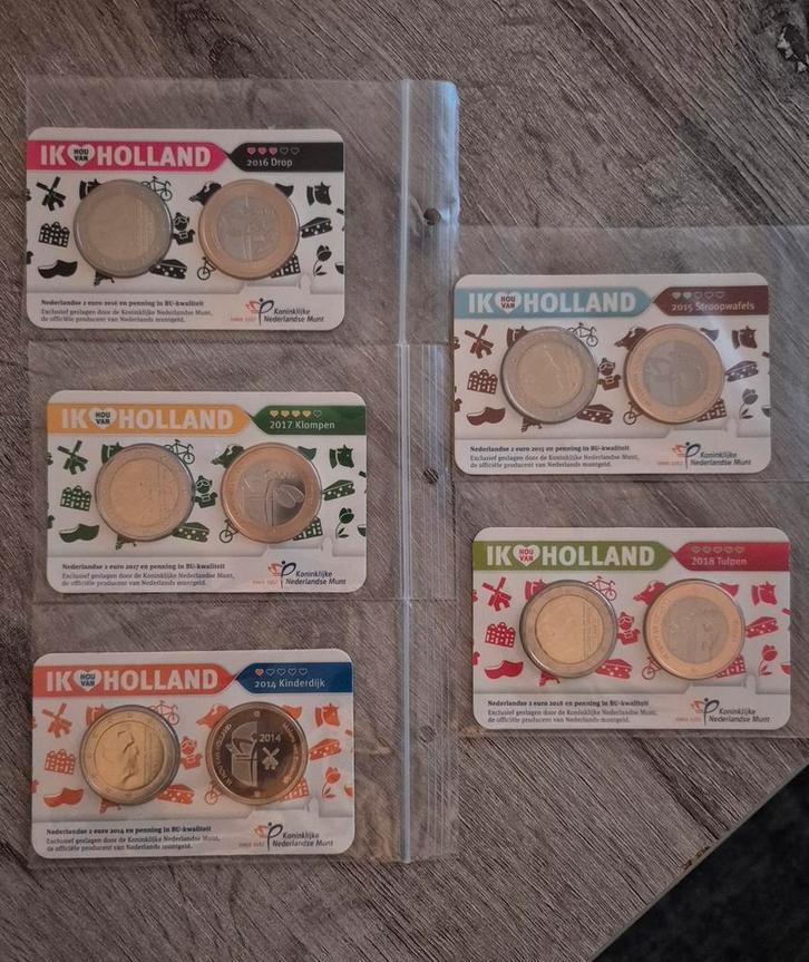 Nederland Ik Hou van Holland Coincard Complete Serie, Postzegels en Munten, Munten en Bankbiljetten | Verzamelingen, Munten, Nederland