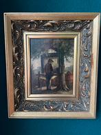Antiek schilderijtje op paneel. Gesigneerd A.J.v.Prooyen., Antiek en Kunst, Kunst | Schilderijen | Klassiek, Ophalen of Verzenden