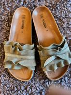 ###TE KOOP: groene SLIPPERS, Verbena, maat 38, als nieuw###, Kleding | Dames, Schoenen, Ophalen of Verzenden, Zo goed als nieuw
