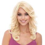 Pruik lang haar lichtblond met krullen model BLISS, Ophalen of Verzenden, Nieuw, Pruik of Haarverlenging
